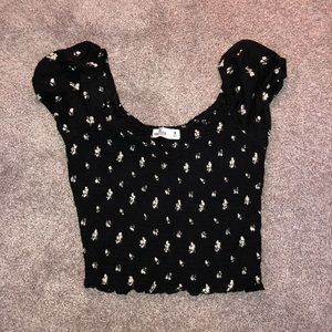 hollister flower crop top